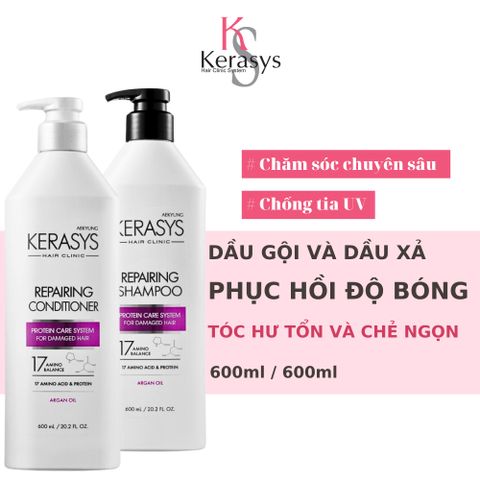 Dầu gội tăng cường độ đàn hồi cho sợi tóc mảnh, yếu, khó tạo kiểu Kerasys Revitalizing Shampoo 600ml