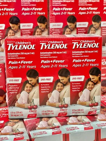 set 3 chai Th..  u...ốc nuoc giảm đau hạ sốt cho trẻ Tylenol Children's,  (Nhập khẩu)my