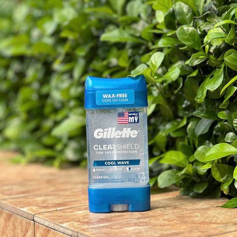 Lăn khử mùi dạng gel Gillette ClearShield Cool Wave 107g hàng Mỹ chính hãng
