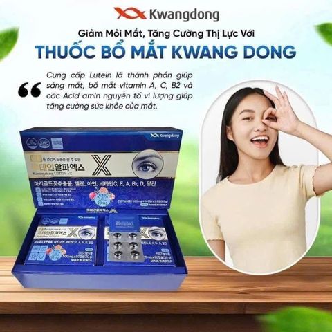 Viên uống bổ mắt Kwangdong Hàn Quốc - Tăng cường thị lực & bảo vệ sức khỏe mắt - Hộp 120 viên