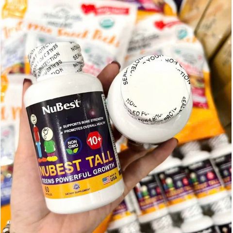 Viên uống Nubest Tall 10+ |60 viên| Hỗ trợ tăng chiều cao vượt trội cho thanh thiếu niên từ 10 - 20 tuổi [S/P nội địa Mỹ]