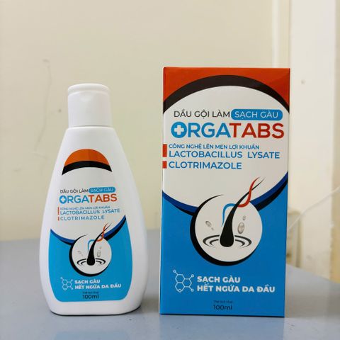 Dầu gội sạch gàu ORGATABS thảoo dượcc - cân bằng sức khỏe tóc và da đầu