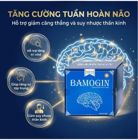 Viên uống tăng cường tuần hoàn não, cải thiện trí nhớ Bamogin Thành Công (6 vỉ x 10 viên)