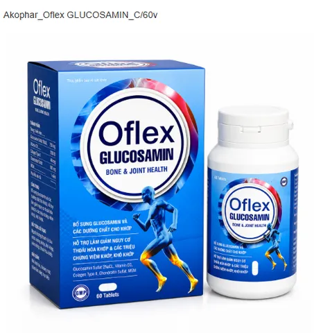 OFLEX GLUCOSAMIN 60 viên - Bổ sung chất dinh dưỡng cho khớp, giảm đau mỏi, hỗ trợ sức khỏe xương khớp hiệu quả
