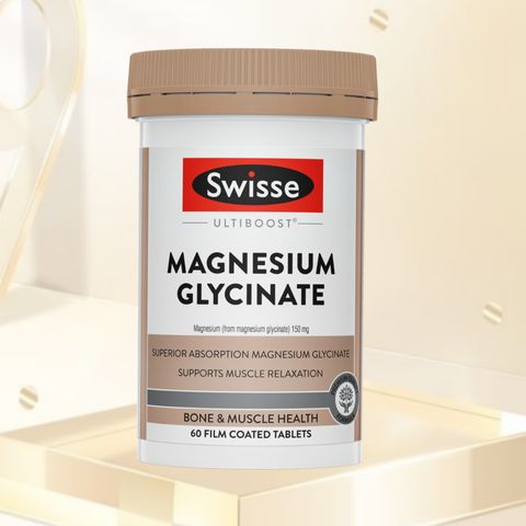Viên uống Swisse Ultiboost Magnesium Glycinate |60 & 120 viên| Hỗ trợ cơ bắp - Thư giãn thần kinh & cải thiện giấc ngủ [S/P Chuẩn Úc]