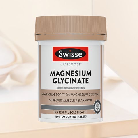 Viên uống Swisse Ultiboost Magnesium Glycinate |60 & 120 viên| Hỗ trợ cơ bắp - Thư giãn thần kinh & cải thiện giấc ngủ [S/P Chuẩn Úc]