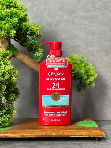 Dầu gội xả 2 trong 1 Old Spice Pure Sport 650ml