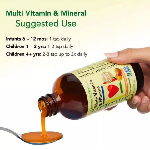 Siro ChildLife Multi Vitamin & Mineral |237 mL| Hỗ trợ sự phát triển toàn diện dành cho trẻ từ 4 tháng trở lên [S/P nội địa Mỹ]