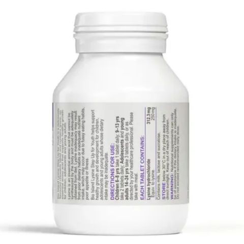 Viên uống BioIsland Lysine Step Up for Youth |60 viên| Hổ trợ phát triển chiều cao - Nâng cao sức đề kháng cho trẻ từ 6 - 24 tuổi [SP nội địa Úc không tem] 