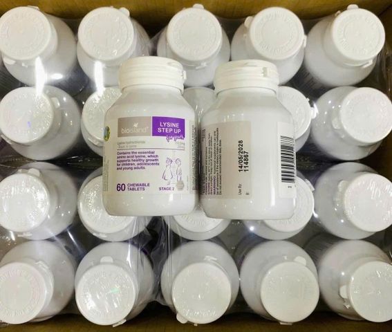 Viên uống BioIsland Lysine Step Up for Youth |60 viên| Hổ trợ phát triển chiều cao - Nâng cao sức đề kháng cho trẻ từ 6 - 24 tuổi [SP nội địa Úc không tem] 