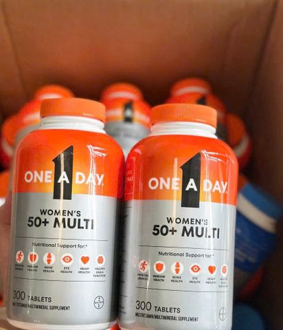 [Mẫu mới] Bayer One A Day Women's 50+ Multi |300 viên| Bổ sung Vitamin tổng hợp cho nữ giới từ 50 tuổi trở lên [S/P Chuẩn Mỹ]