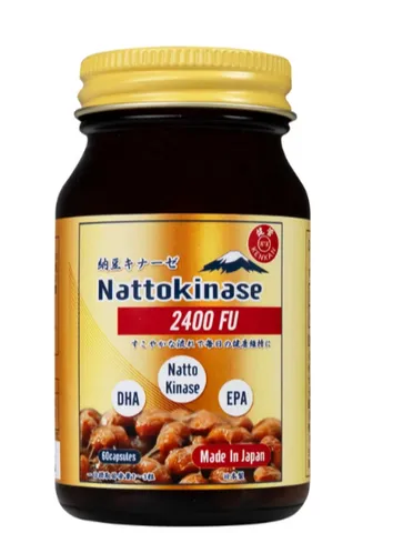 Viên uống giảm nguy cơ hình thành huyết khối, tăng cường lưu thông máu Nattokinase 2400FU KenKan (60 viên)