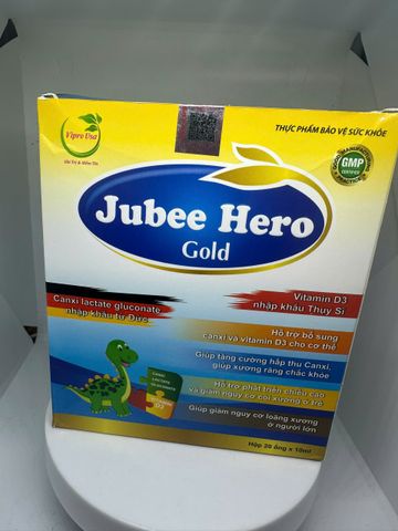 Canxi Kẽm JUBEE HERO GOLD bổ sung canxi, kẽm, vitamin D3 hỗ trợ phát triển xương chắc khỏe