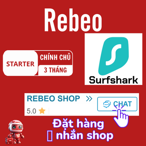Tài Khoản Surfshark Chính Chủ, Tài Khoản Surfshark Cấp Sẵn Giá Rẻ 3 Tháng - REBEO Shop