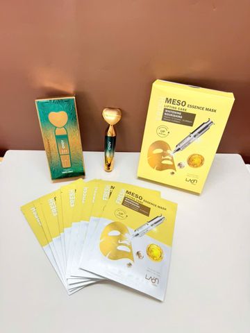 Mặt Nạ Dưỡng Trắng Laon Medi Meso Essence Mask - Niacinamide Cấp Ẩm & Làm Sáng Da (30ml, 10 Miếng) tặng thanh massage mặt