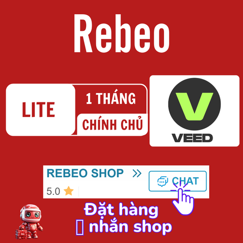 Nâng cấp tài khoản Veed Lite tháng giá rẻ Rebeo Shop