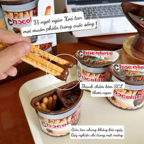 Lốc 6 Hộp Bánh Que Chấm Hongya 40g - Bánh Que Chấm Chocolate Đậm Đà, Bánh Que Đen Chấm Kem Sữa Béo Ngậy Ăn Vặt