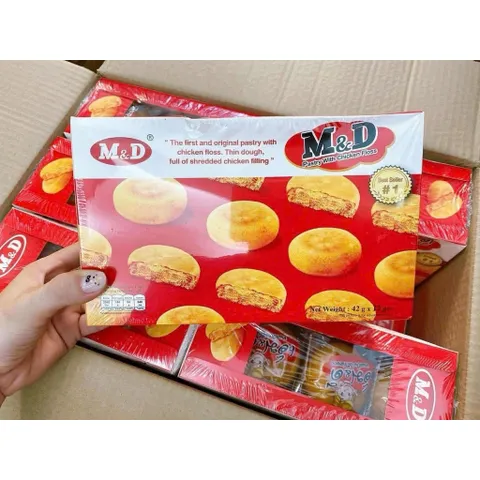 Bánh Pía Chà Bông Thái Lan M&D (Gói 42g) - Bánh Chả Ruốc Nội Địa Thơm Ngon Đậm Vị Đồ Ăn Vặt Siêu Hot
