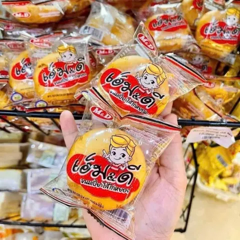 Bánh Pía Chà Bông Thái Lan M&D (Gói 42g) - Bánh Chả Ruốc Nội Địa Thơm Ngon Đậm Vị Đồ Ăn Vặt Siêu Hot