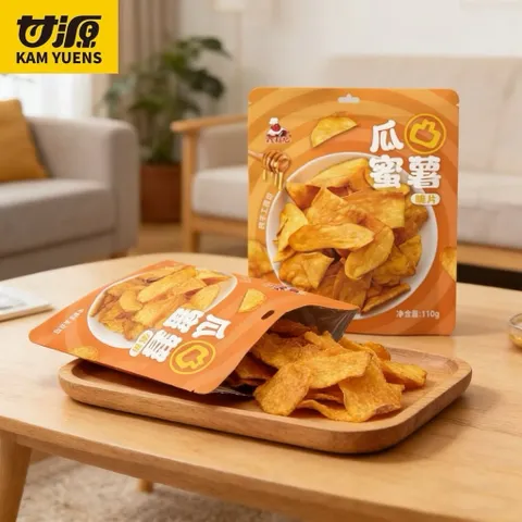 Khoai Lang Sấy Giòn Tẩm Mật Ong KAM YUENS Gói 110g - Snack Khoai Lang Mật Lát Mỏng Đồ Ăn Vặt Nội Địa Trung