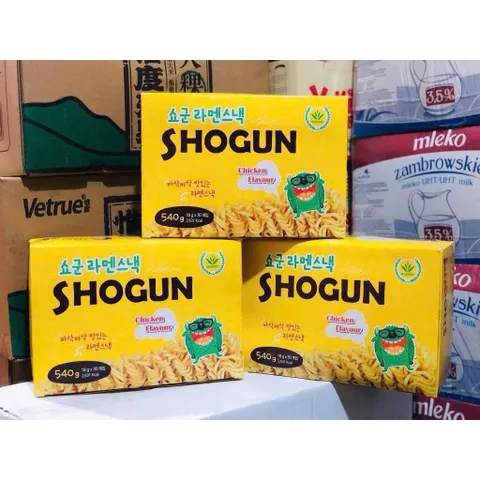 Thùng 30 Gói Mỳ Ăn Liền SHOGUN Vị Gà Cho Bé (18g x 30 Gói) - Mì Snack Trẻ Em Hàn Quốc Giòn Ngon Thơm Béo