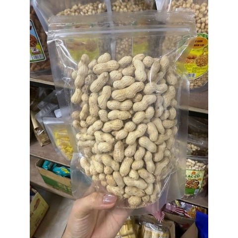 Lạc Củ Sấy Húng Lìu 400g - Đậu Phộng Củ Sấy Khô Thơm Giòn Bùi Vị Truyền Thống Đóng Túi Zip Ăn Vặt Tiện Lợi