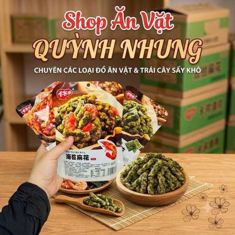 Combo 3 Gói Bim Bim Rong Biển Quẩy Xoắn Vị Tôm Khô 96g/gói - Snack Rong Biển Thơm Ngon Giòn Rụm Đồ Ăn Vặt Hot Trend