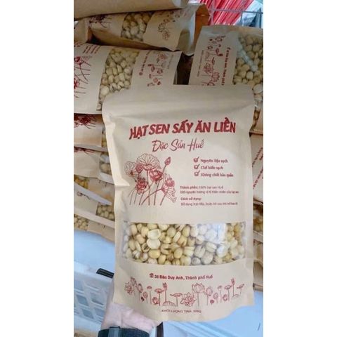 Hạt Sen Sấy Giòn Ăn Liền Đặc Sản Huế (Túi 300g) - Ăn Vặt Quỳnh Nhung, Giòn Thơm Bùi Ngậy Không Chất Bảo Quản
