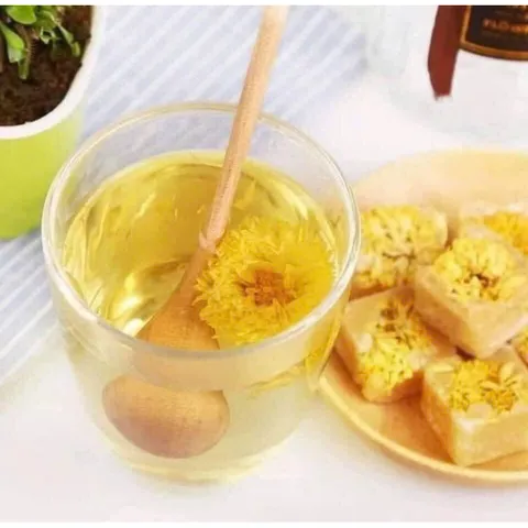 Trà Hoa Cúc Đường Phèn 500g - Trà Hoa Cúc Viên Mật Ong Sấy Khô Thanh Nhiệt, Đẹp Da, Giúp Ngủ Ngon Tiện Lợi