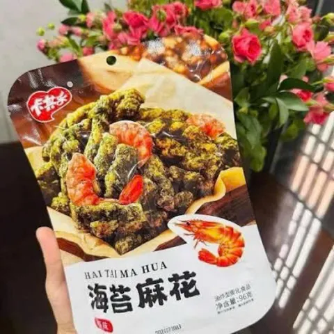 Combo 3 Gói Bim Bim Rong Biển Quẩy Xoắn Vị Tôm Khô 96g/gói - Snack Rong Biển Thơm Ngon Giòn Rụm Đồ Ăn Vặt Hot Trend