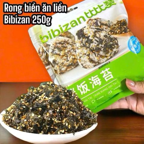 Rong Biển Rắc Cơm Bibizan 250g - Rong Biển Ăn Liền Trộn Mè Rang Siêu Giòn Thơm Ngon Cho Bé Ăn Dặm Và Gia Đình