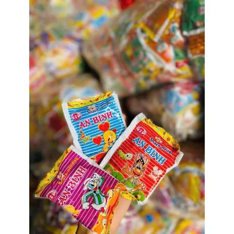 Bịch 50 Gói Mì Tôm Trẻ Em An Bình Thơm Ngon Giòn Rụm, Mì Snack Ăn Vặt Tuổi Thơ Cực Cuốn - Ăn Vặt Quỳnh Nhung