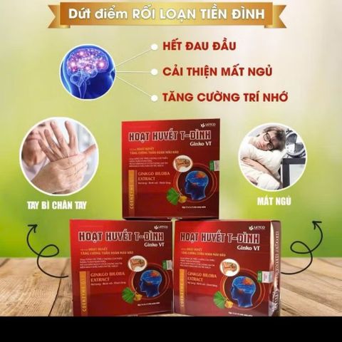 (CHÍNH HÃNG) Hoạt huyết T-Đình, tăng cường tuần hoàn não, giúp bổ não, hộp 60 viên