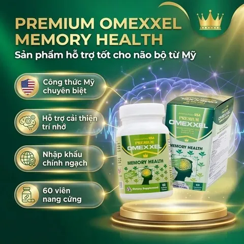 Viên uống hỗ trợ tốt cho não bộ Premium Omexxel Memory Health (60 viên)