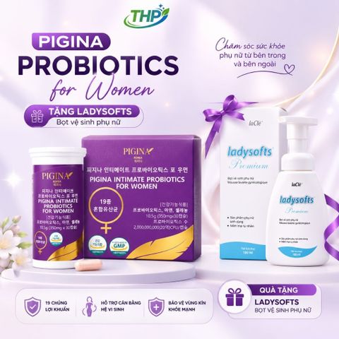 Viên uống men phụ khoa Pigina Hàn Quốc 30 viên – Bổ sung lợi khuẩn, hỗ trợ cân bằng hệ vi sinh cho nữ