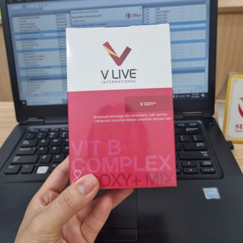 Bột Uống VLIVE V-OXY+ Coenzyme Q10 – Tăng Cường Oxy Máu, Hỗ Trợ Tuần Hoàn, Giảm Mệt Mỏi – Hộp 28 Gói Malaysia