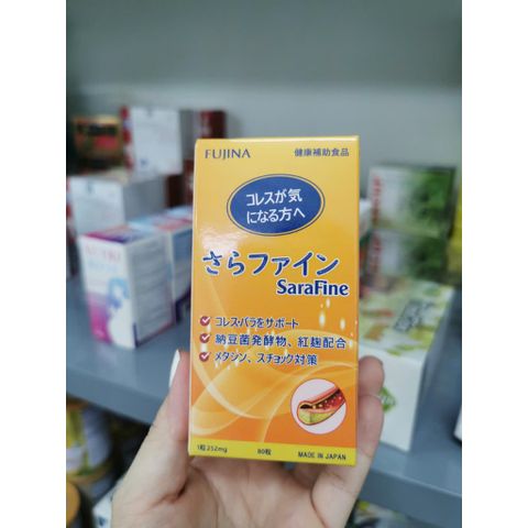SARAFINE – Viên uống hỗ trợ ổn định mỡ máu, kiểm soát cholesterol Nhật Bản (Hộp 80 viên)