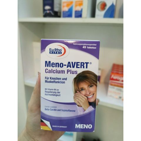 Meno-AVERT Calcium Plus 45 Viên Đức - Hỗ Trợ Cân Bằng Nội Tiết Tố Nữ, Bổ Sung Canxi & Isoflavone