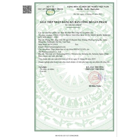 HEPA CLEAN Nhật Bản 60 viên – hỗ trợ tăng cường chức năng gan, bảo vệ gan