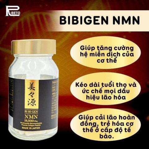 BIBIGEN NMN 18000 PLUS 90 VIÊN – VIÊN UỐNG HỖ TRỢ CHỐNG LÃO HÓA, TĂNG CƯỜNG SỨC KHỎE TỪ NHẬT BẢN
