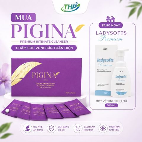 PIGINA HỘP 18 VIÊN NHẬP KHẨU HÀN QUỐC – HỖ TRỢ CÂN BẰNG MÔI TRƯỜNG VÙNG KÍN, CHĂM SÓC PHỤ KHOA