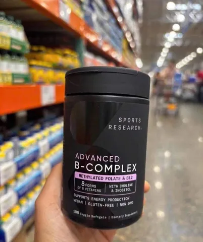 Viên uống bổ sung Sports Research B-Complex Plant-Based 180 viên - Mỹ