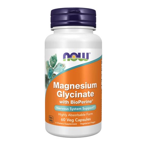 Magiesium Glycinate with BioPerine - Hỗ trợ sức khỏe hệ thần kinh, giảm căng thẳng, 60 viên chính hãng Now Mỹ