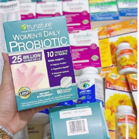 TruNature® Women's Daily Probiotic |90 viên| Men vi sinh chuyên biệt dành cho phụ nữ - Hỗ trợ sức khỏe tiêu hóa & miễn dịch [SP Chuẩn Mỹ]