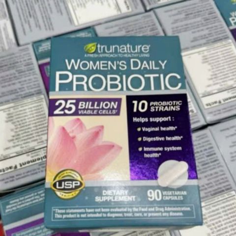 TruNature® Women's Daily Probiotic |90 viên| Men vi sinh chuyên biệt dành cho phụ nữ - Hỗ trợ sức khỏe tiêu hóa & miễn dịch [SP Chuẩn Mỹ]