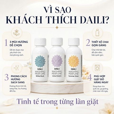 Nước Giặt Hương Nước Hoa Cao Cấp Daili Washing Perfume Lotus Drea 150ml. Thơm ,lưu hương lâu