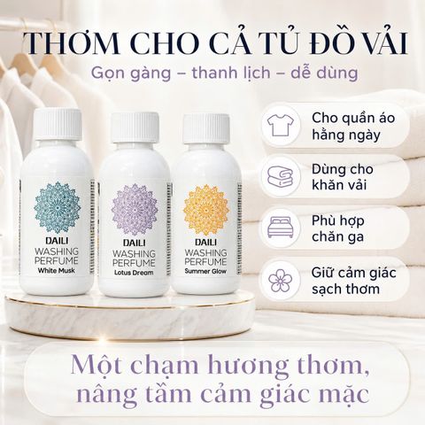Nước Giặt Hương Nước Hoa Cao Cấp Daili Washing Perfume Lotus Drea 150ml. Thơm ,lưu hương lâu