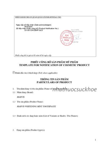 Kem Đánh Răng Marvis 85ml Chính Hãng - Hương Bạc Hà Tươi Mát, Làm Trắng Răng, Bảo Vệ Sức Khỏe Răng Miệng, Hơi Thở Thơm Mát