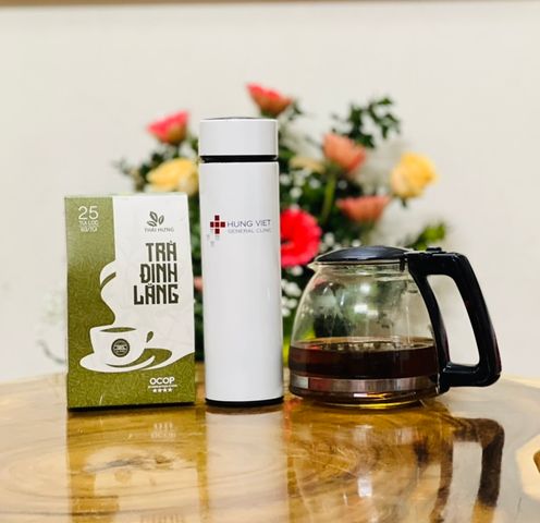 Trà Đinh lăng THÁI HƯNG - Hộp 25 túi lọc 5g - An thần, ngủ ngon, giảm stress