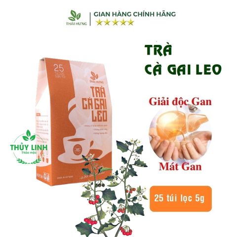 Trà Cà Gai Leo THÁI HƯNG  - Hộp 25 túi lọc 5g Giải độc gan, mát gan, hạ men gan, mỡ gan